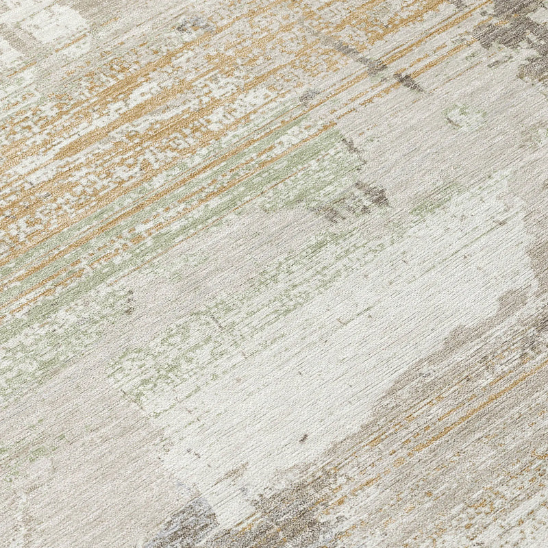 9' X 12' Ivory And Linen Abstract Washable Indoor Outdoor Area Rug Homeroots Outdoor