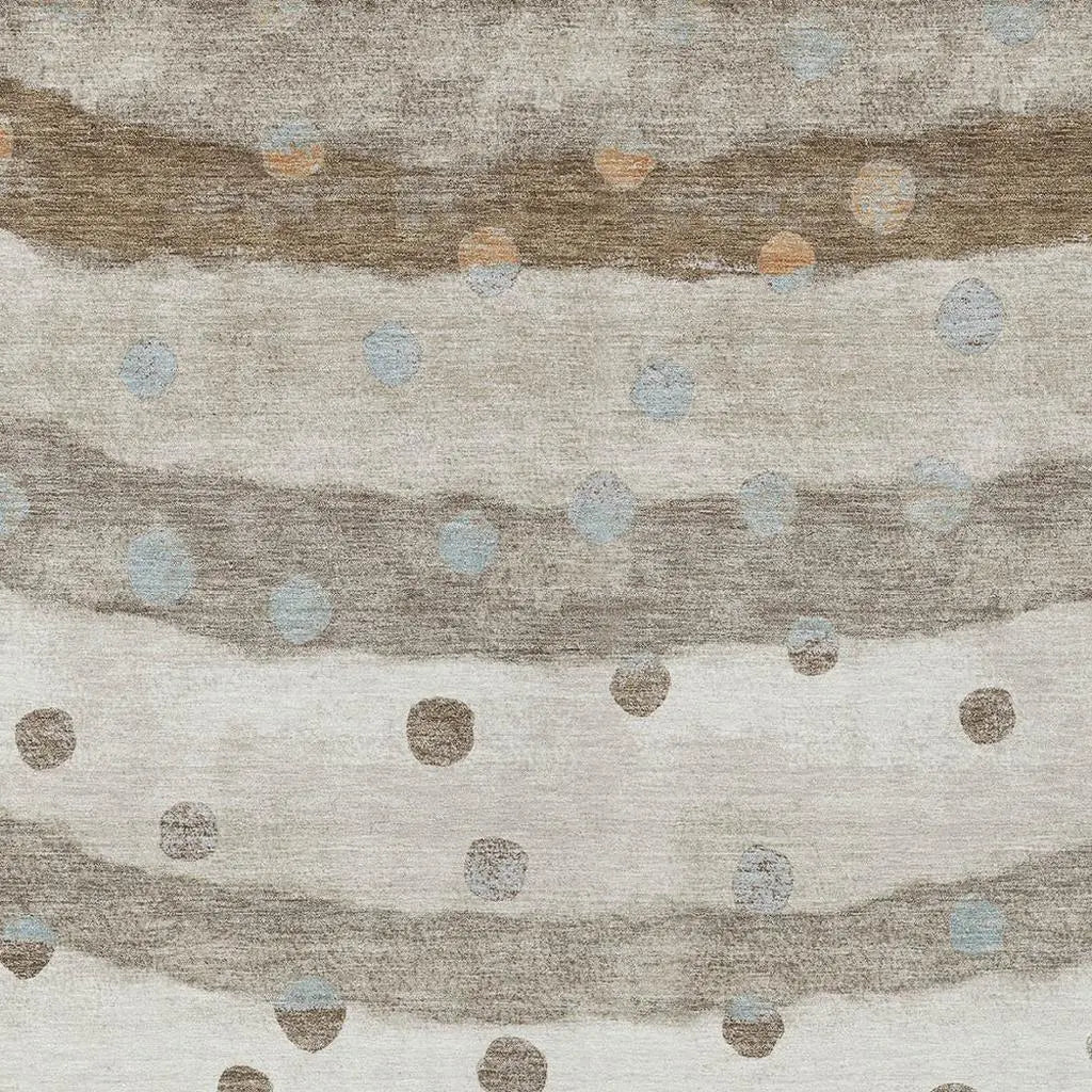 9' X 12' Ivory And Purple Striped Washable Indoor Outdoor Area Rug Homeroots Outdoor