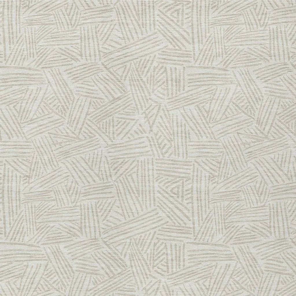 9' X 12' Ivory And Silver Geometric Washable Indoor Outdoor Area Rug Homeroots Outdoor