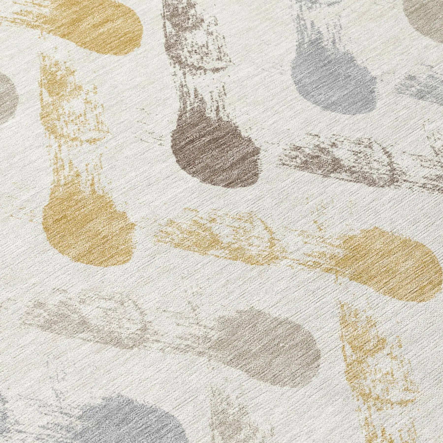 9' X 12' Ivory And Silver Geometric Washable Indoor Outdoor Area Rug Homeroots Outdoor