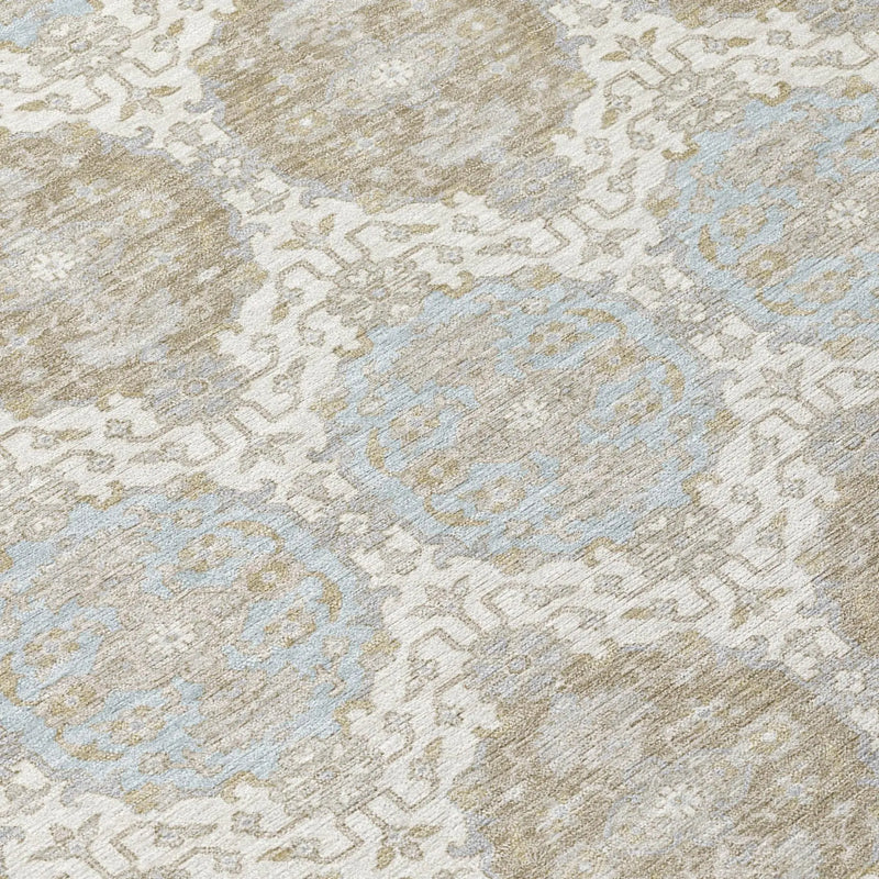 9' X 12' Ivory And Silver Striped Washable Indoor Outdoor Area Rug Homeroots Outdoor