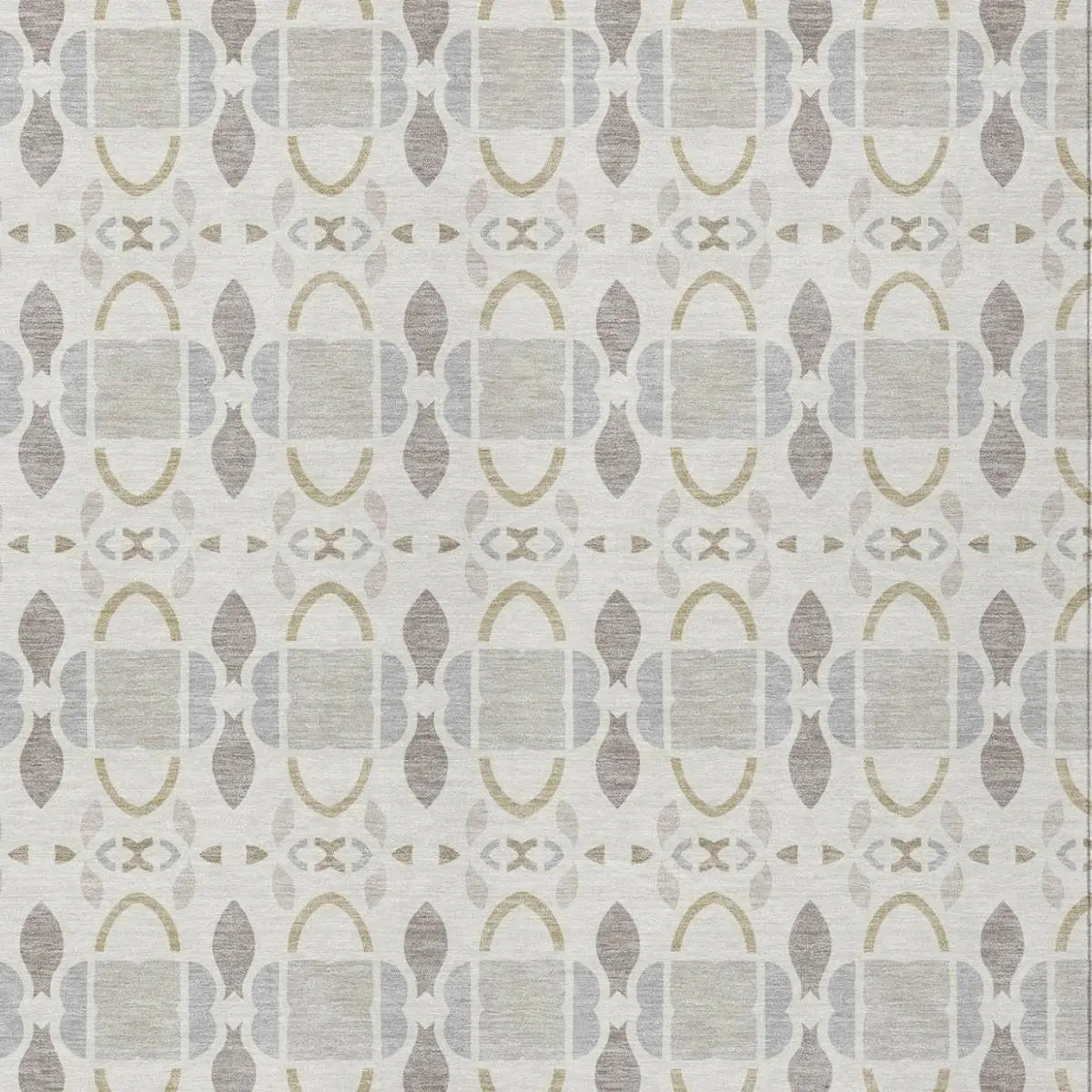9' X 12' Ivory And Silver Striped Washable Indoor Outdoor Area Rug Homeroots Outdoor