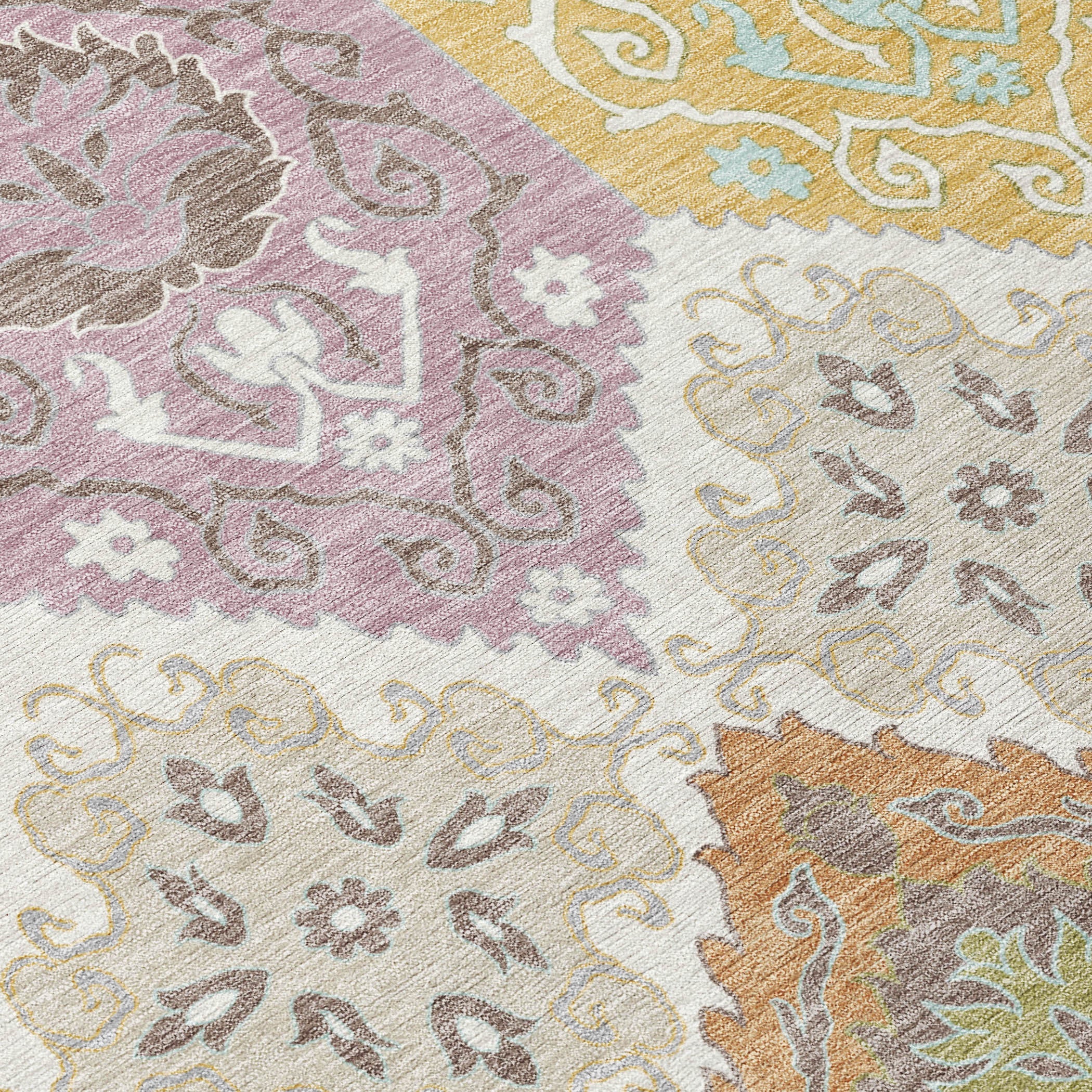 9' X 12' Ivory And Sky Blue Geometric Washable Indoor Outdoor Area Rug Homeroots Outdoor