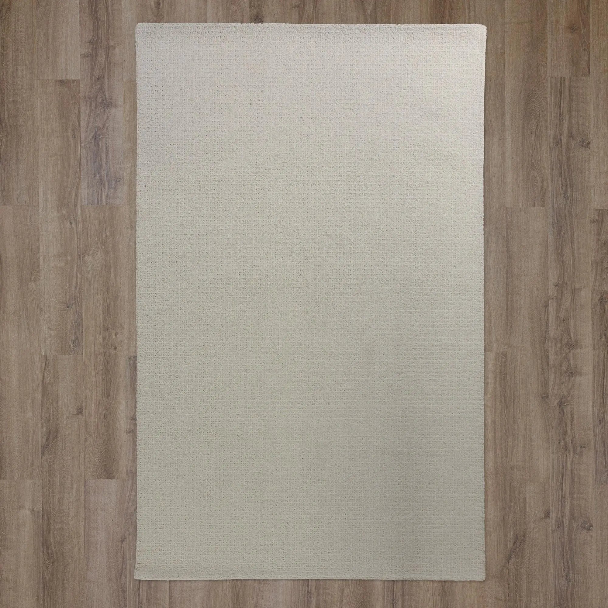 9' X 12' Ivory And White Wool Hand Tufted Area Rug Homeroots Home Decor