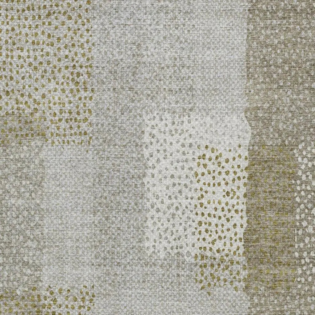 9' X 12' Khaki And Brown Abstract Washable Indoor Outdoor Area Rug Homeroots Outdoor