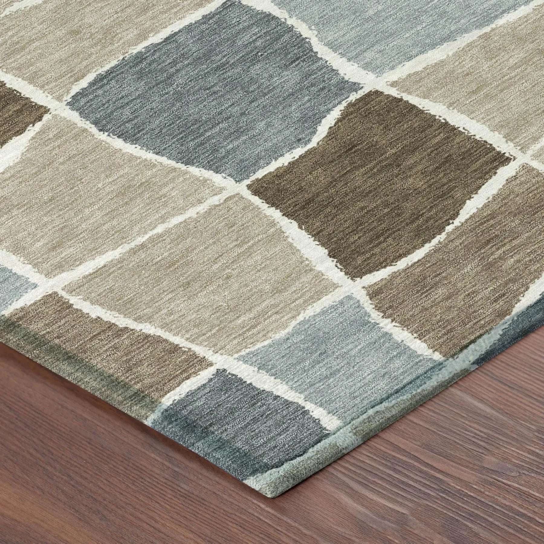 9' X 12' Khaki And Brown Geometric Washable Indoor Outdoor Area Rug Homeroots Outdoor