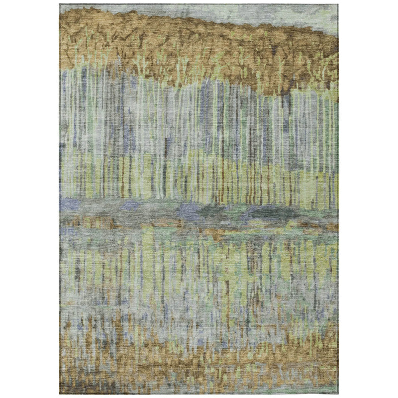 9' X 12' Khaki And Taupe Abstract Washable Indoor Outdoor Area Rug Homeroots Outdoor