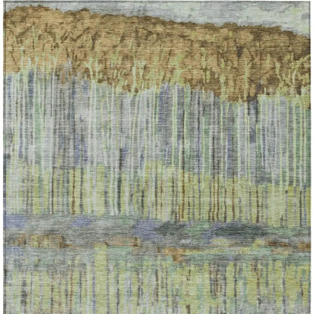 9' X 12' Khaki And Taupe Abstract Washable Indoor Outdoor Area Rug Homeroots Outdoor