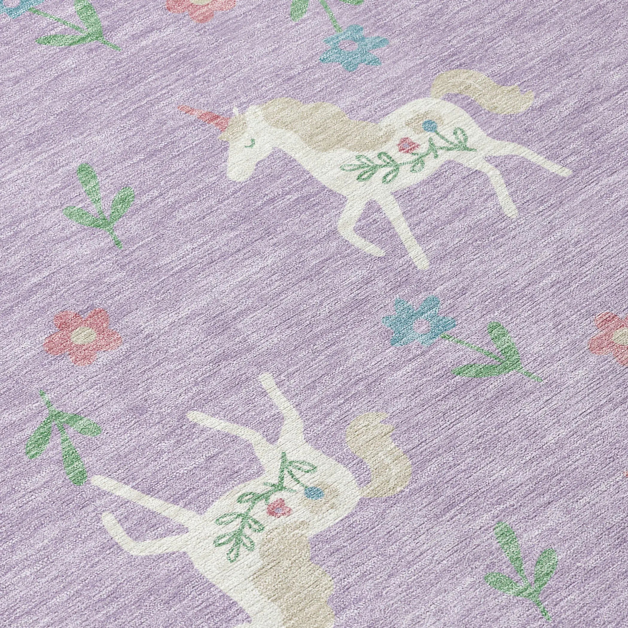 9' X 12' Lavender And Ivory Floral Washable Indoor Outdoor Area Rug Homeroots Outdoor