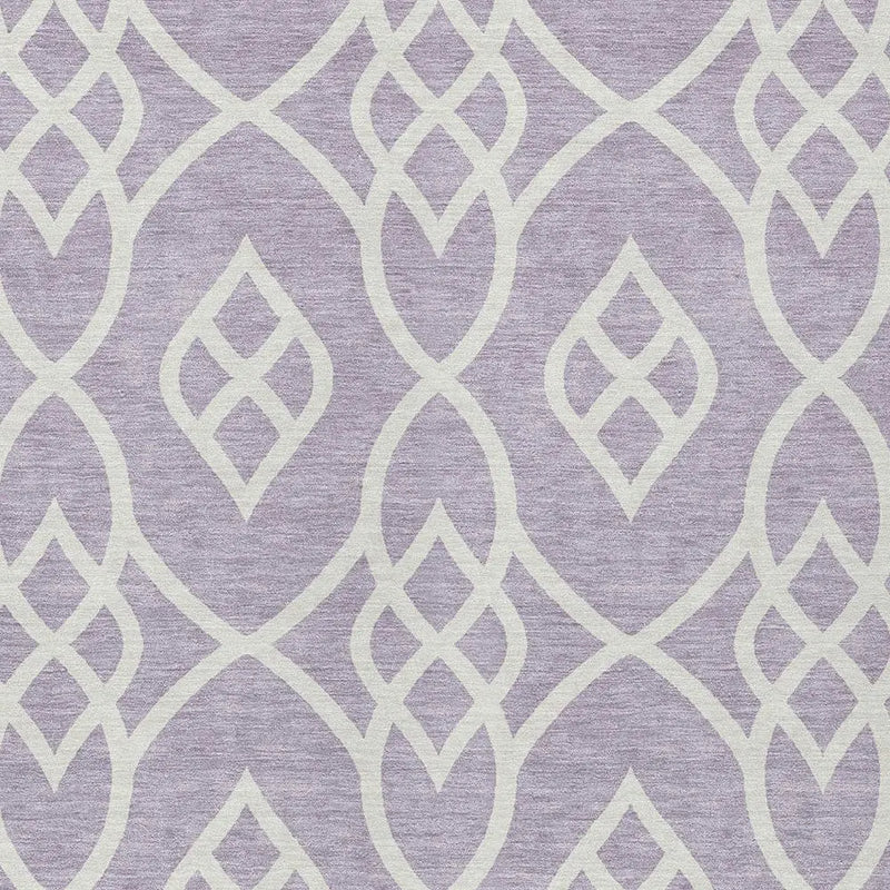9' X 12' Lavender And Ivory Trellis Washable Indoor Outdoor Area Rug Homeroots Outdoor