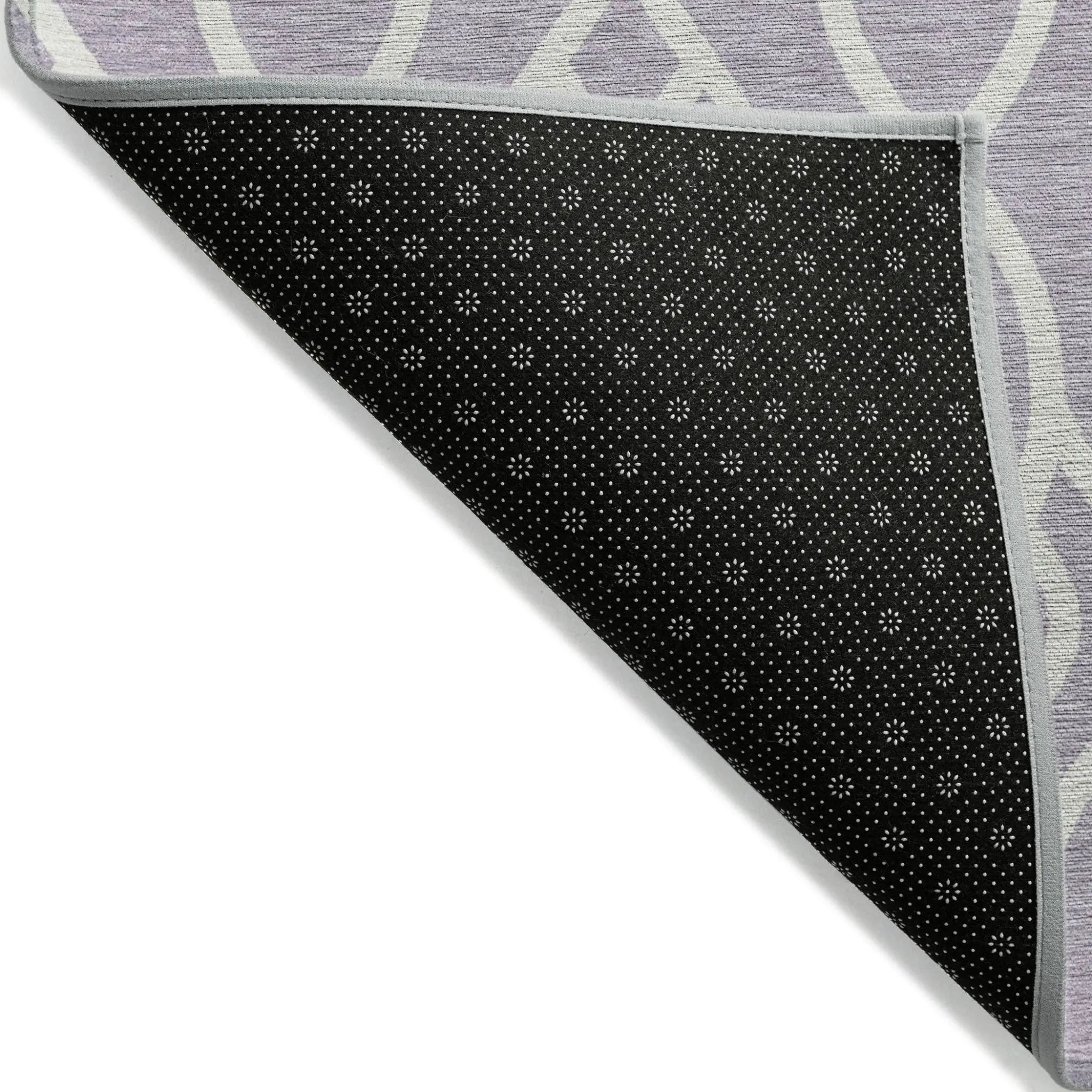 9' X 12' Lavender And Ivory Trellis Washable Indoor Outdoor Area Rug Homeroots Outdoor