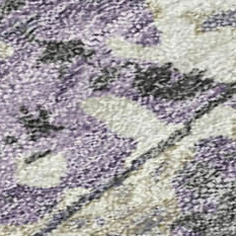 9' X 12' Lavender And Plum Abstract Washable Indoor Outdoor Area Rug Homeroots Outdoor