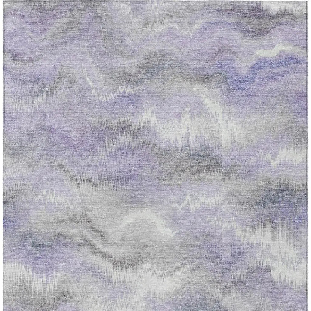 9' X 12' Lavender And Purple Abstract Washable Indoor Outdoor Area Rug Homeroots Outdoor