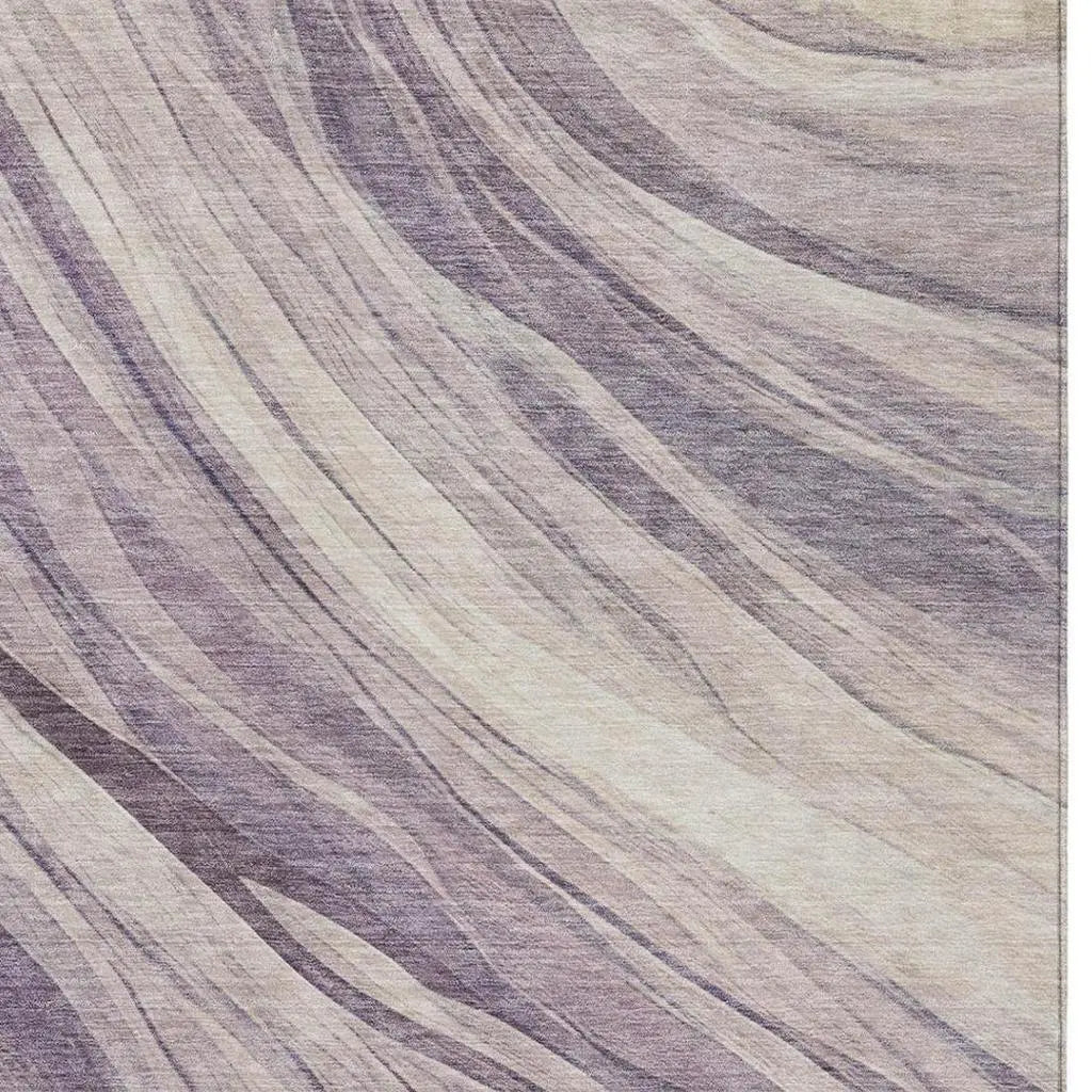 9' X 12' Lavender And Purple Abstract Washable Indoor Outdoor Area Rug Homeroots Outdoor