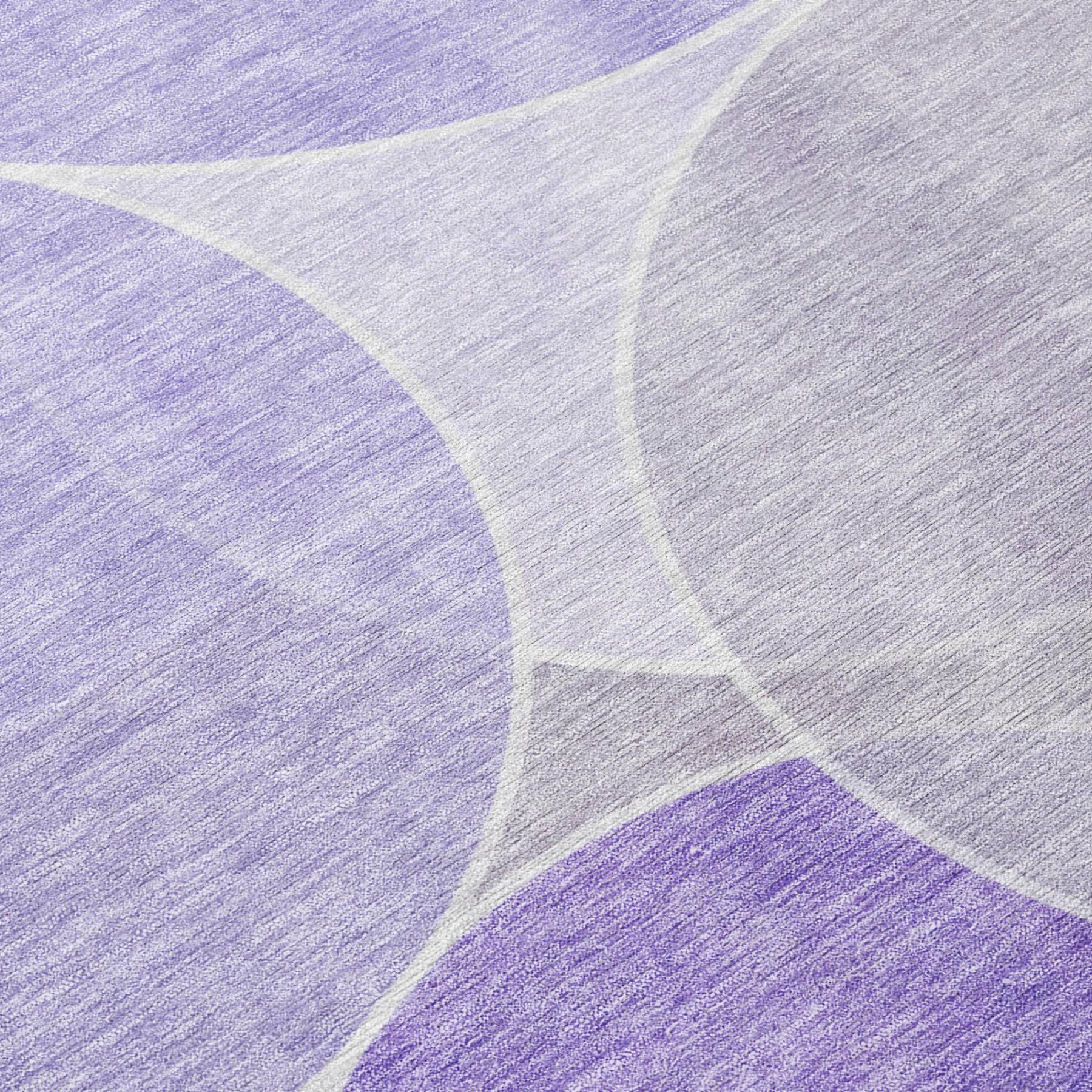 9' X 12' Lavender And Purple Geometric Washable Indoor Outdoor Area Rug Homeroots Outdoor