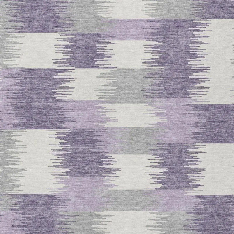 9' X 12' Lilac And Purple Geometric Washable Indoor Outdoor Area Rug Homeroots Outdoor