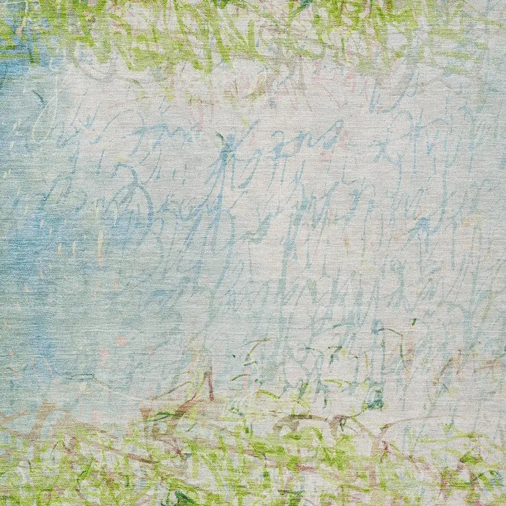 9' X 12' Lime Green And Ivory Abstract Washable Indoor Outdoor Area Rug Homeroots Outdoor