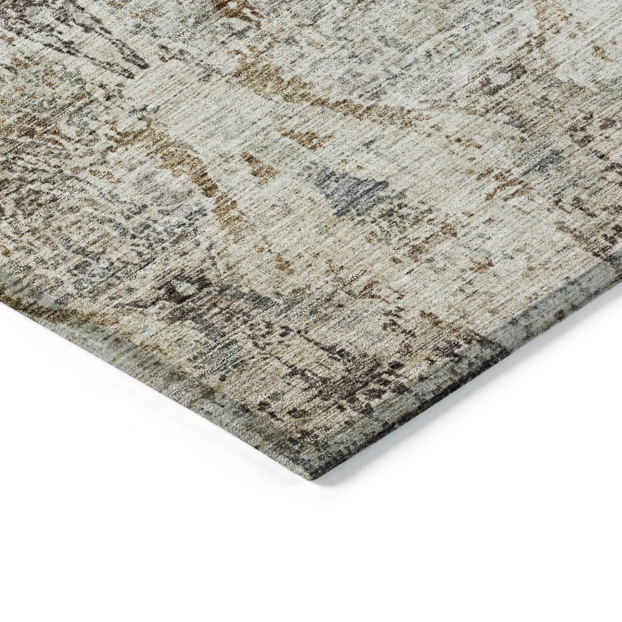 9' X 12' Linen Black And Brown Floral Washable Indoor Outdoor Area Rug Homeroots Outdoor