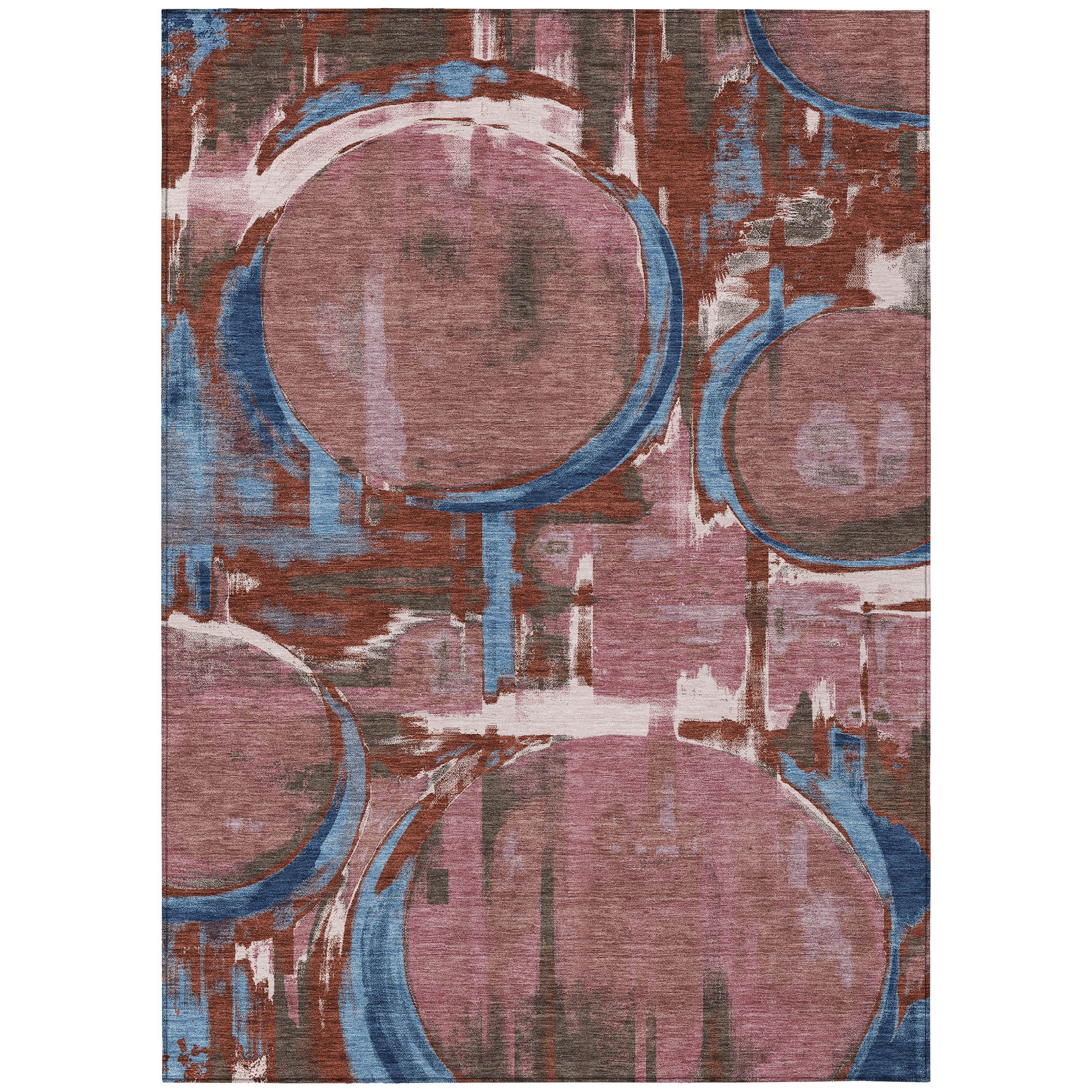 9' X 12' Merlot And Red Abstract Washable Indoor Outdoor Area Rug Homeroots Outdoor