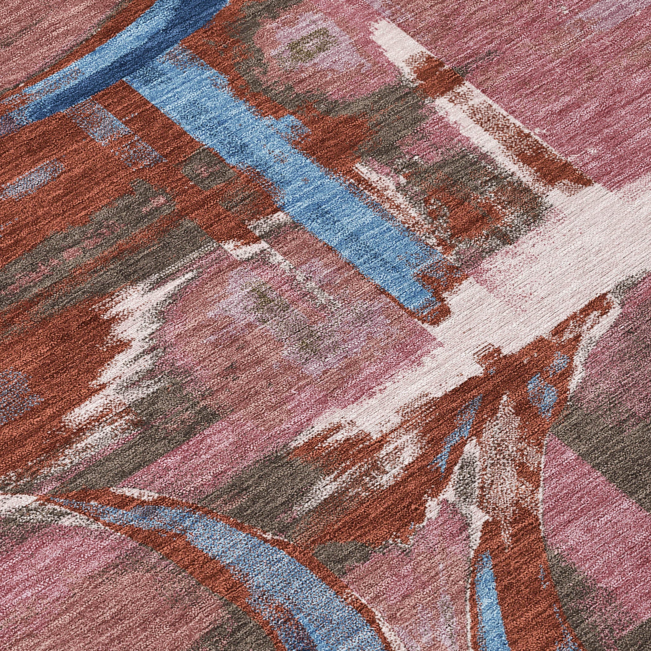 9' X 12' Merlot And Red Abstract Washable Indoor Outdoor Area Rug Homeroots Outdoor