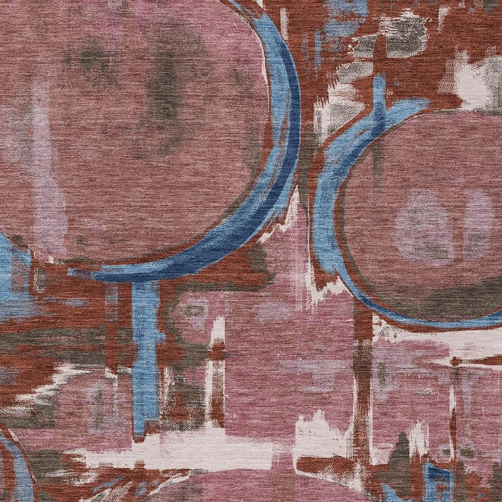 9' X 12' Merlot And Red Abstract Washable Indoor Outdoor Area Rug Homeroots Outdoor