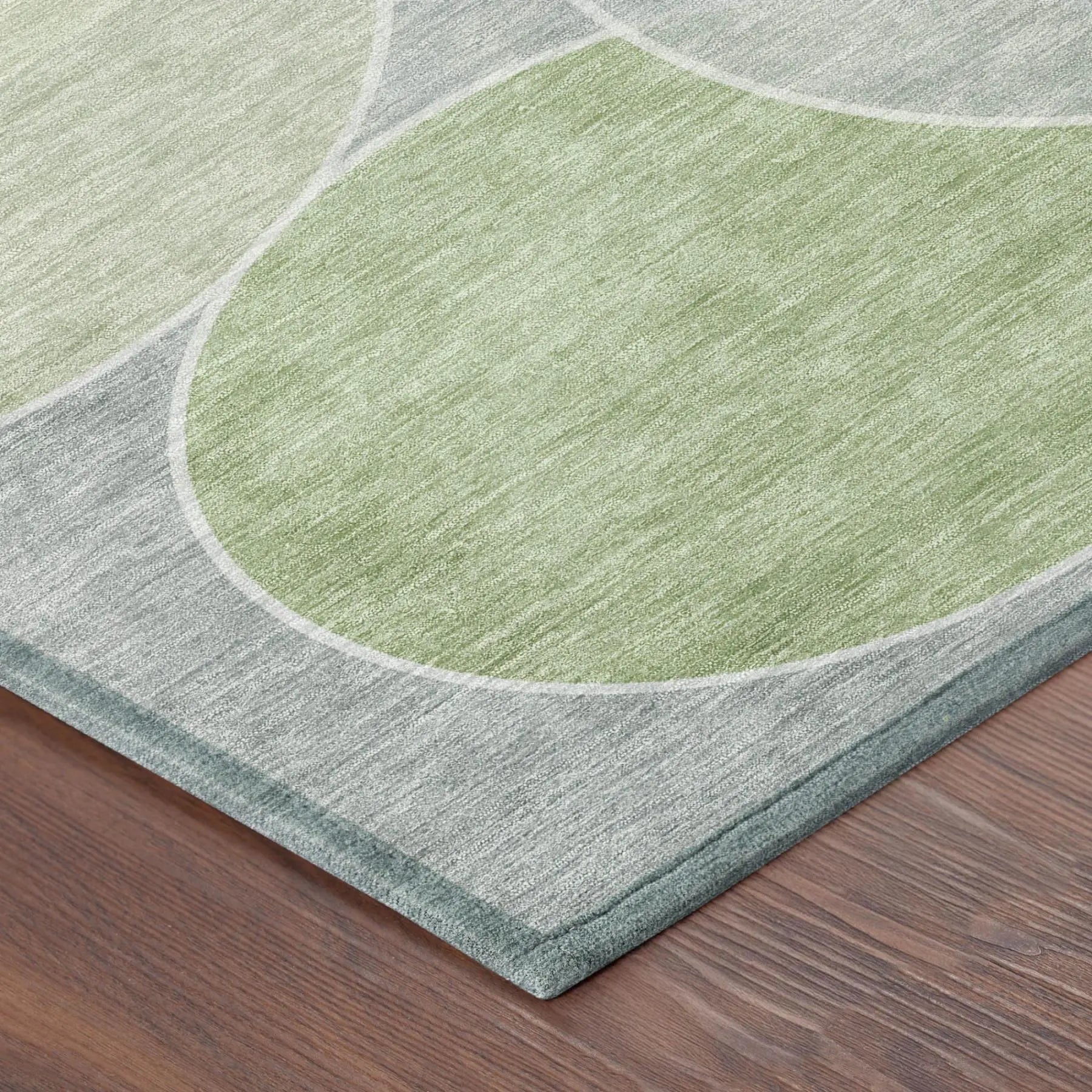 9' X 12' Mint Green And Green Geometric Washable Indoor Outdoor Area Rug Homeroots Outdoor