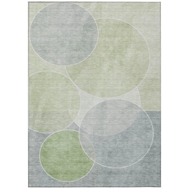 9' X 12' Mint Green And Green Geometric Washable Indoor Outdoor Area Rug Homeroots Outdoor