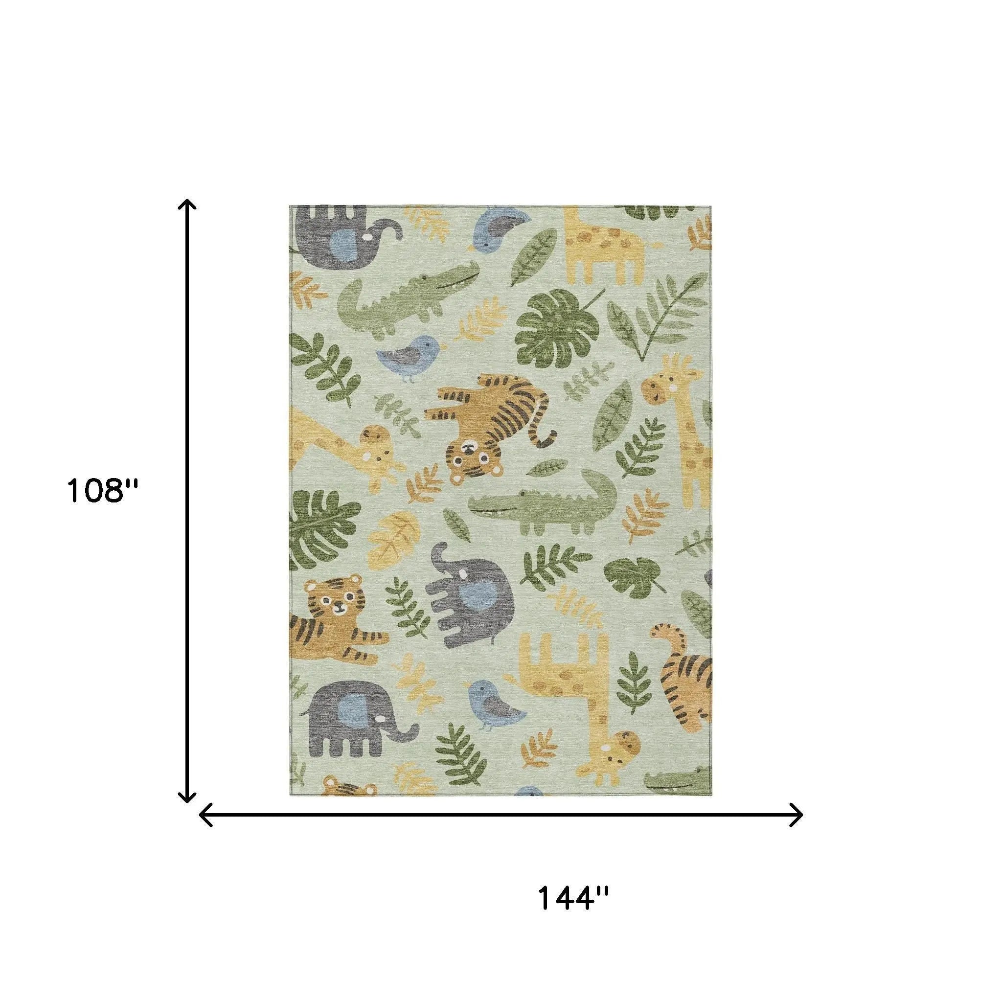 9' X 12' Mint Green And Ivory Abstract Washable Indoor Outdoor Area Rug Homeroots Outdoor