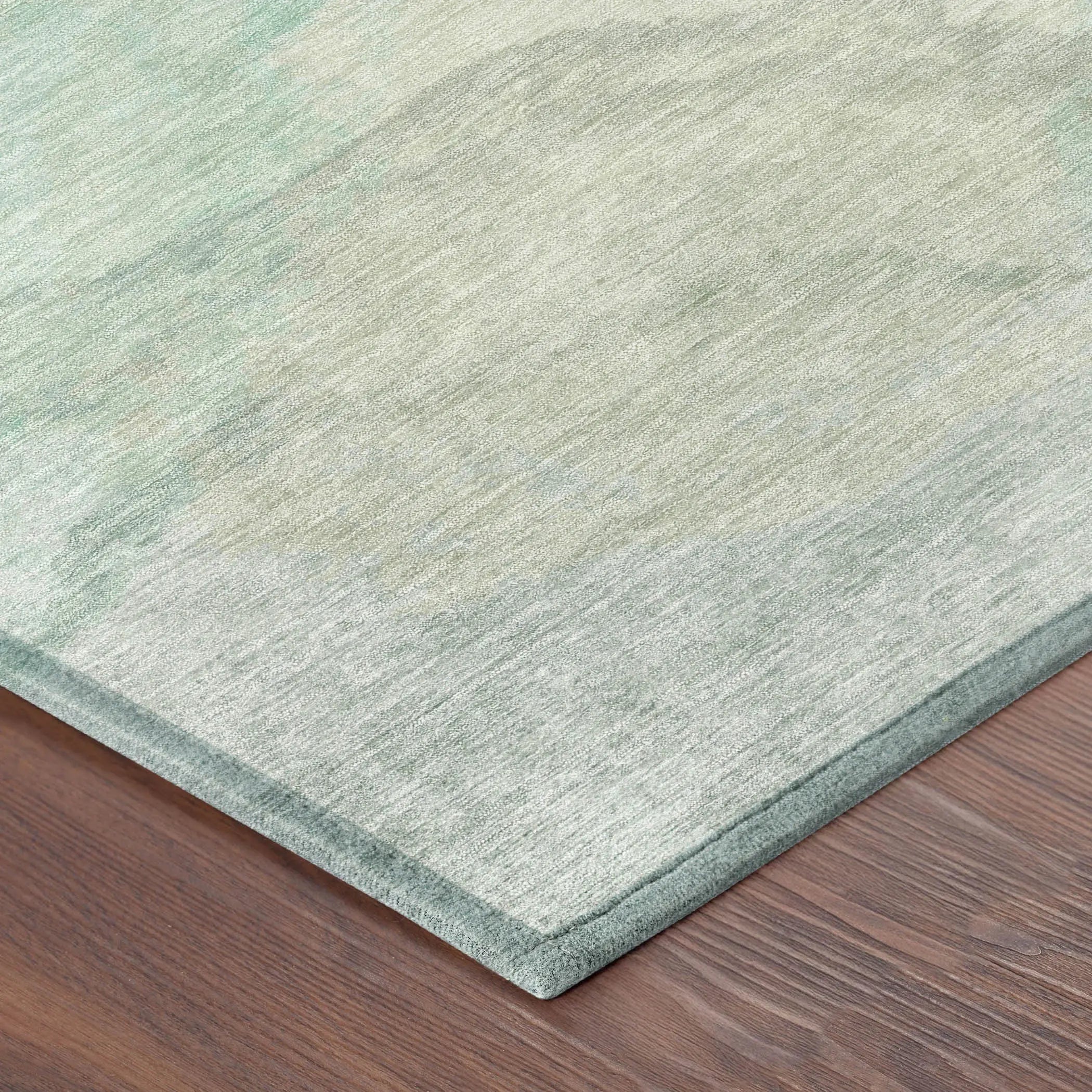 9' X 12' Mint Green And Teal Blue Abstract Washable Indoor Outdoor Area Rug Homeroots Outdoor