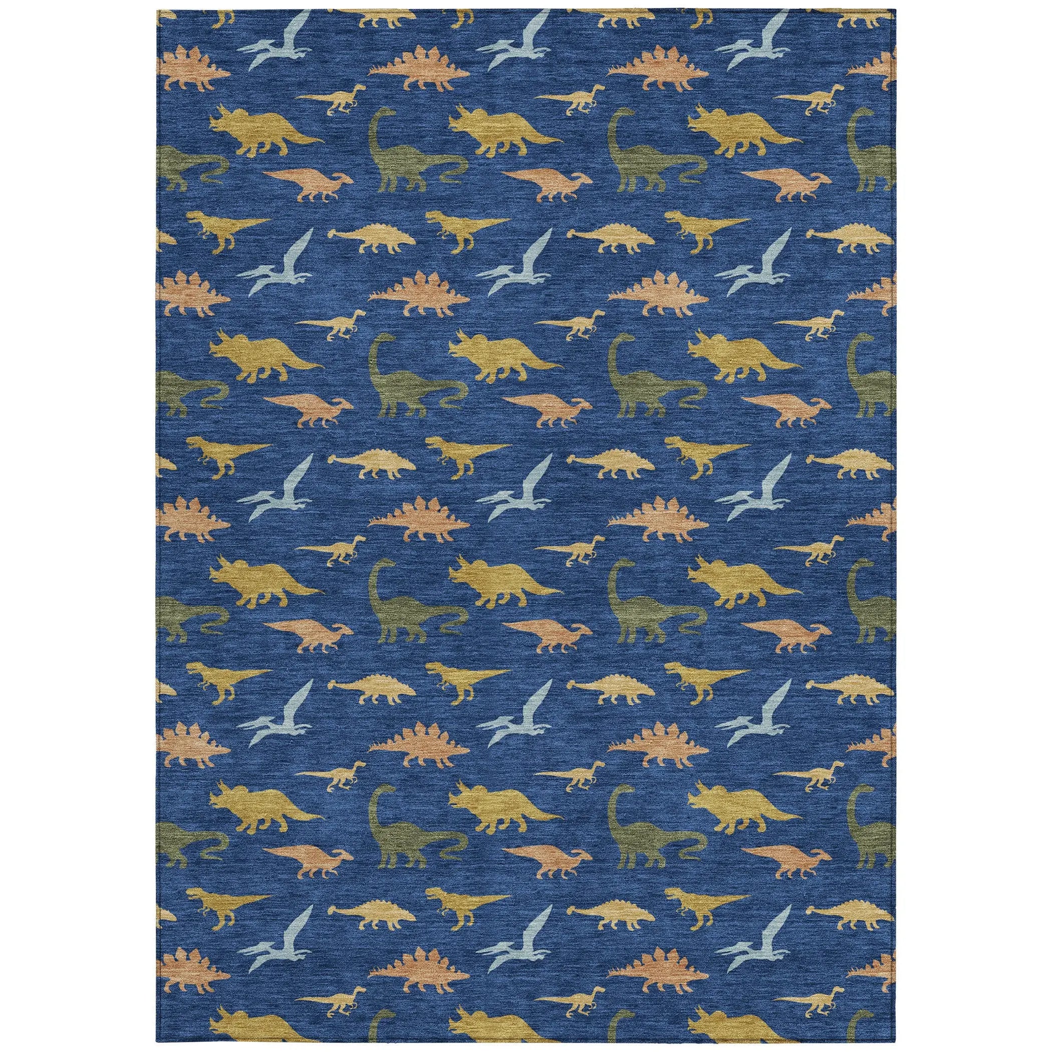 9' X 12' Navy Blue And Blue Geometric Washable Indoor Outdoor Area Rug Homeroots Outdoor