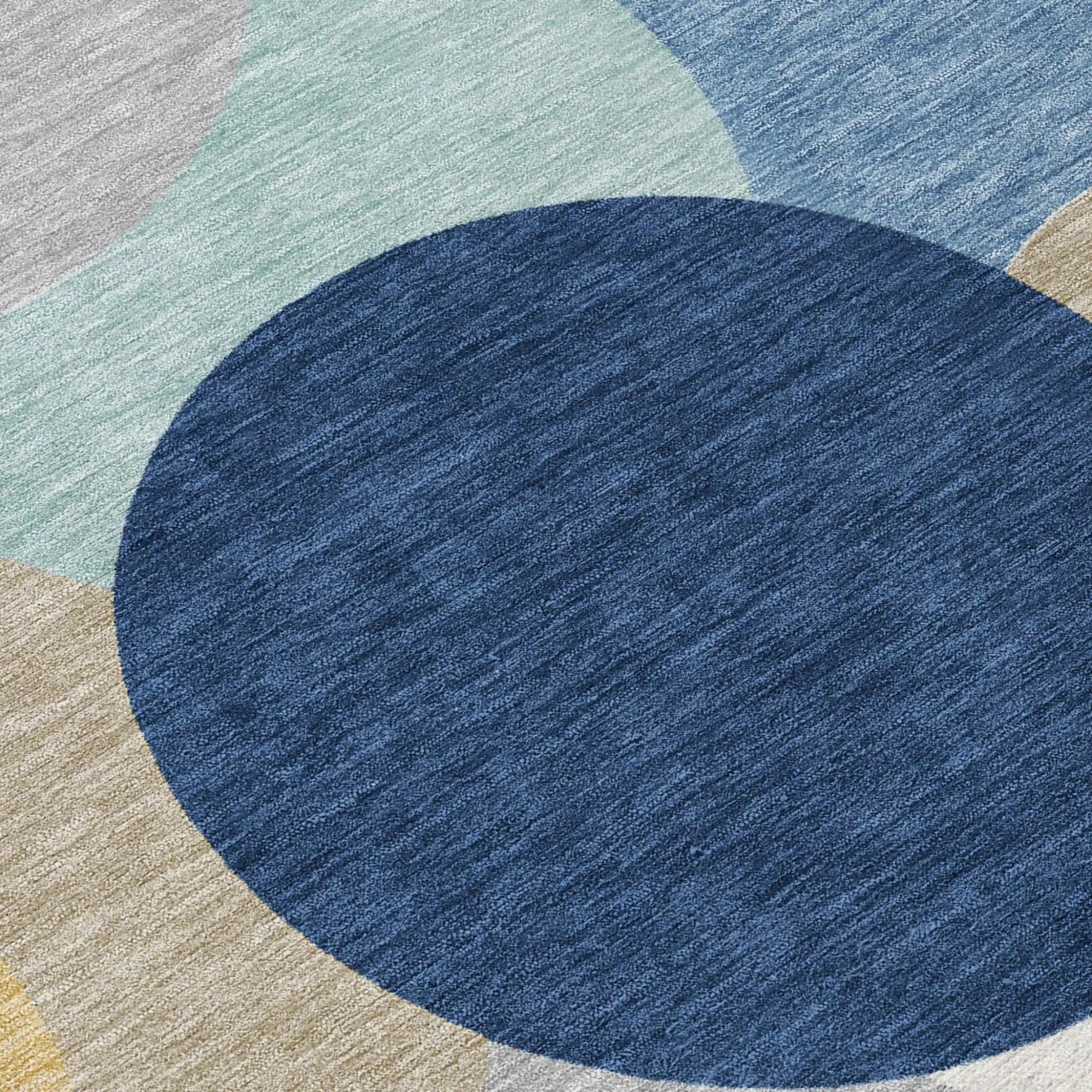 9' X 12' Navy Blue And Blue Geometric Washable Indoor Outdoor Area Rug Homeroots Outdoor