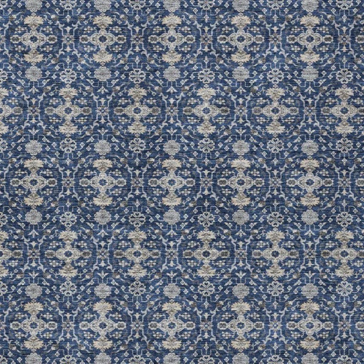 9' X 12' Navy Blue And Blue Oriental Washable Indoor Outdoor Area Rug Homeroots Outdoor