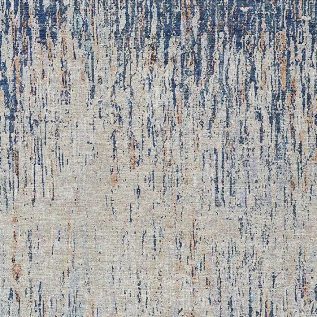 9' X 12' Navy Blue And Taupe Striped Washable Indoor Outdoor Area Rug Homeroots Outdoor