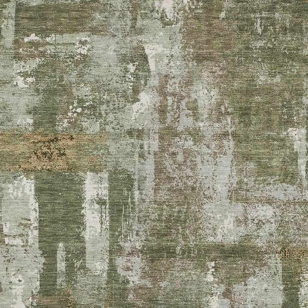 9' X 12' Olive Green And Beige Abstract Washable Indoor Outdoor Area Rug Homeroots Outdoor