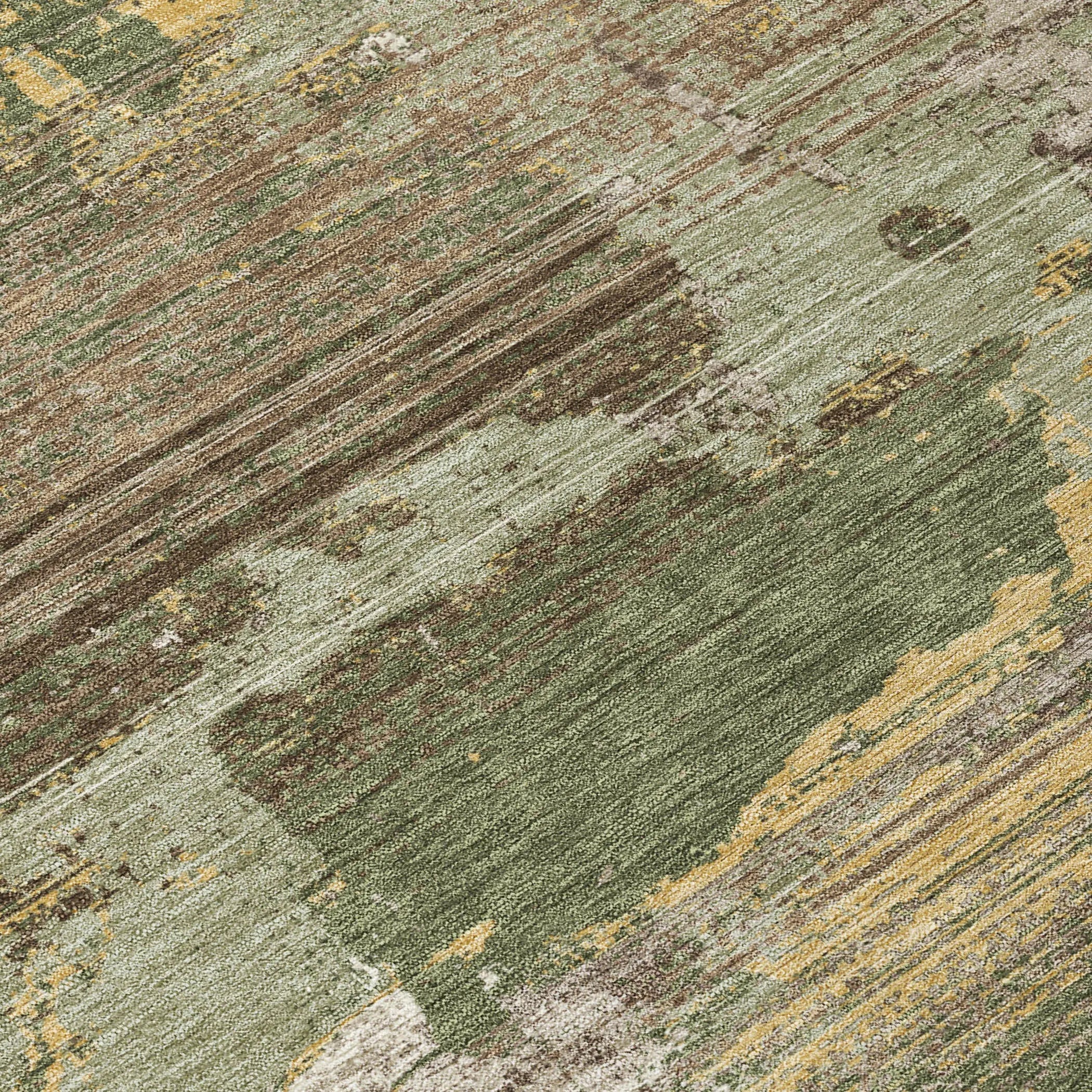 9' X 12' Olive Green And Green Abstract Washable Indoor Outdoor Area Rug Homeroots Outdoor