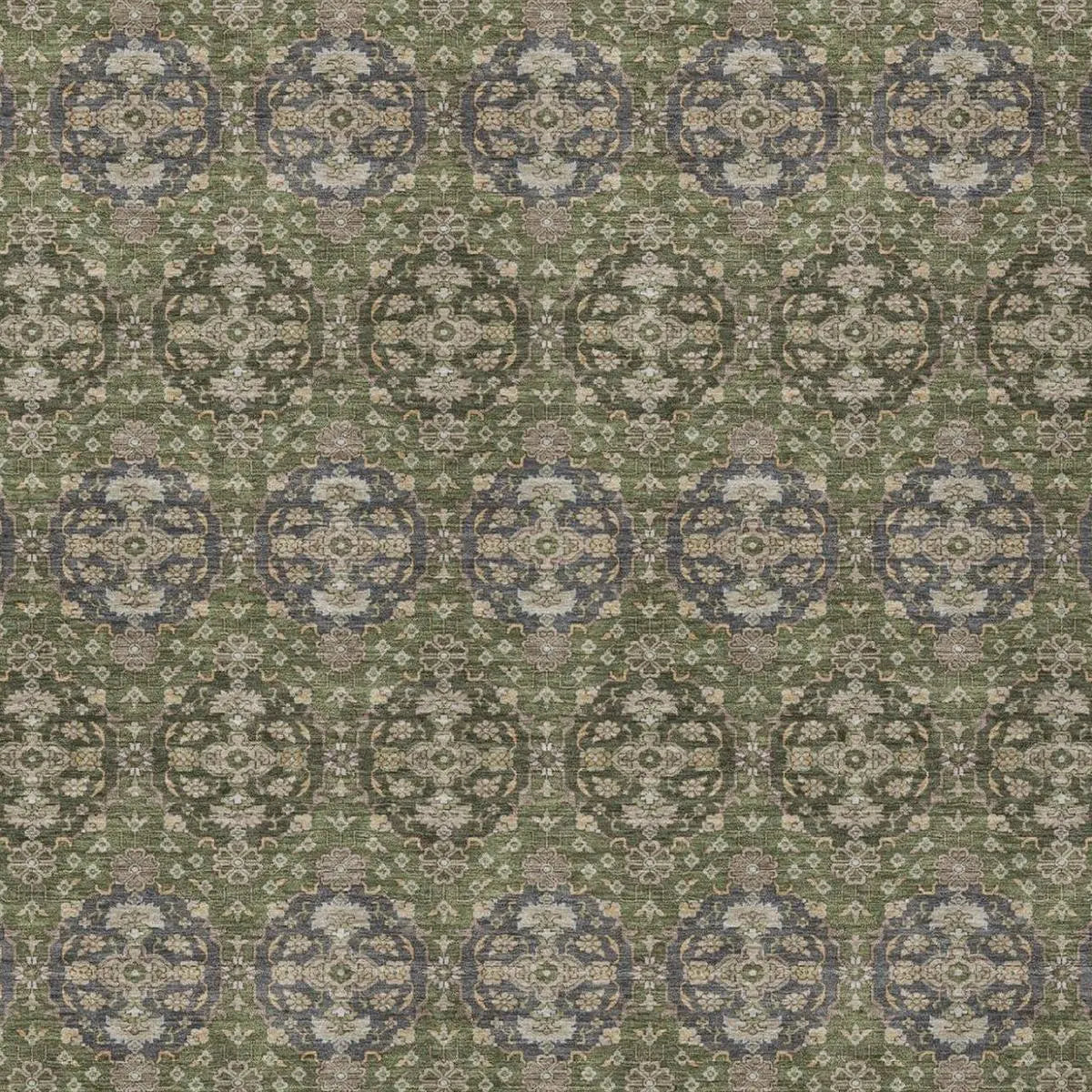 9' X 12' Olive Green And Green Striped Washable Indoor Outdoor Area Rug Homeroots Outdoor