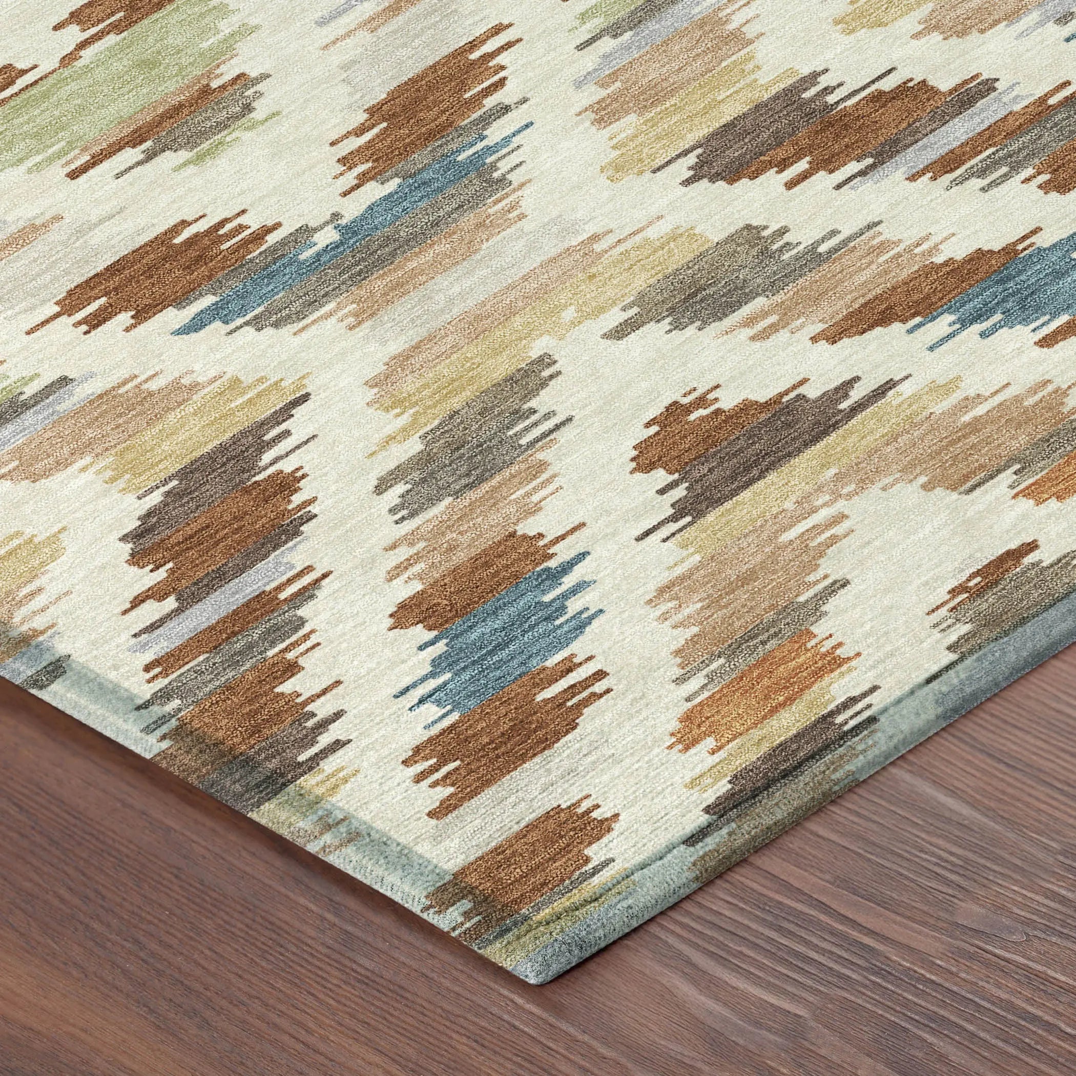 9' X 12' Orange And Beige Tribal Washable Indoor Outdoor Area Rug Homeroots Outdoor