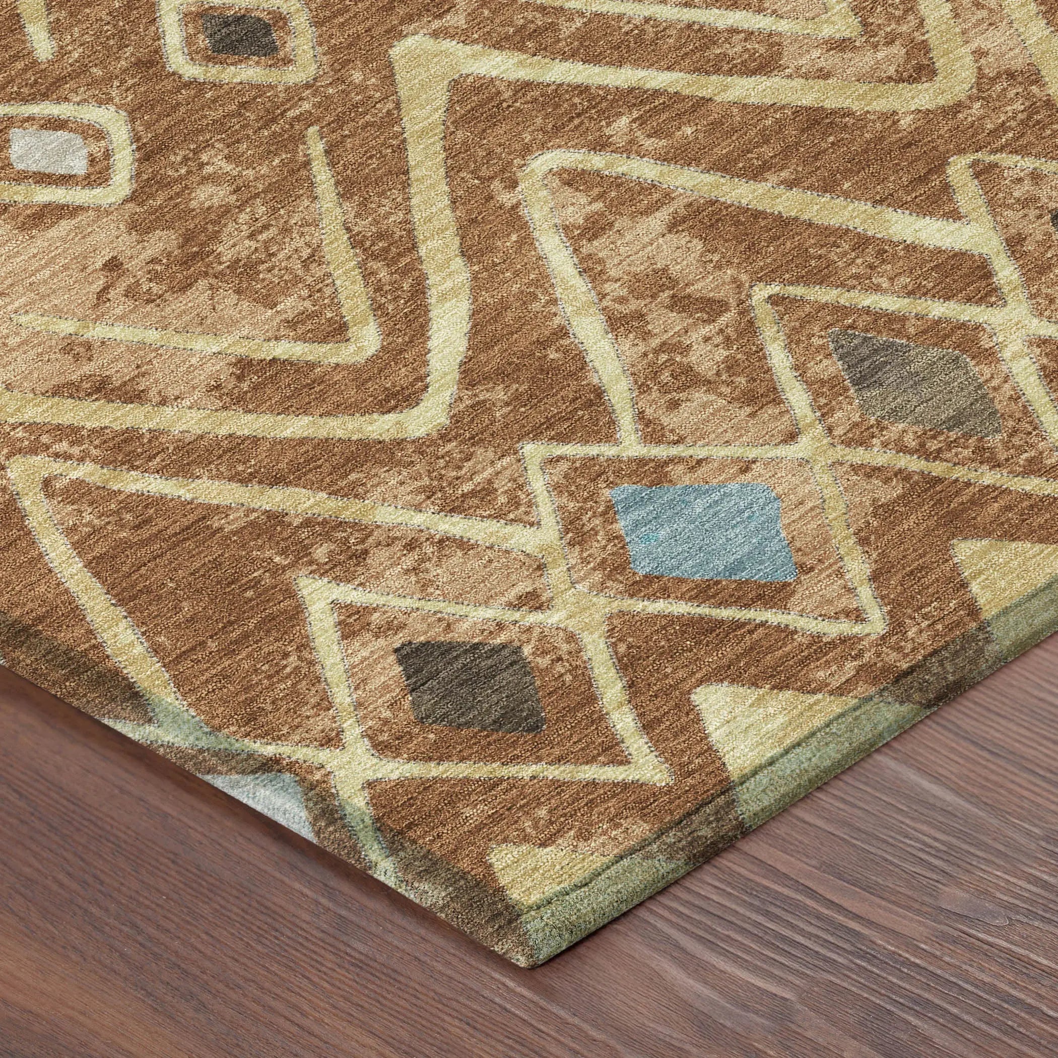 9' X 12' Orange And Graphite Geometric Washable Indoor Outdoor Area Rug Homeroots Outdoor