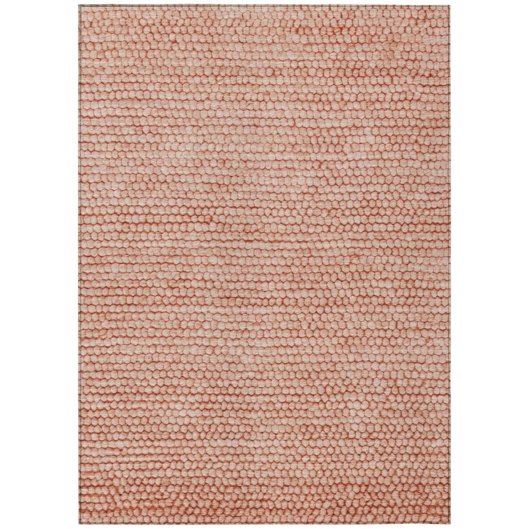 9' X 12' Orange And Salmon Striped Washable Indoor Outdoor Area Rug Homeroots Outdoor