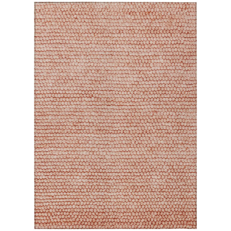 9' X 12' Orange And Salmon Striped Washable Indoor Outdoor Area Rug Homeroots Outdoor
