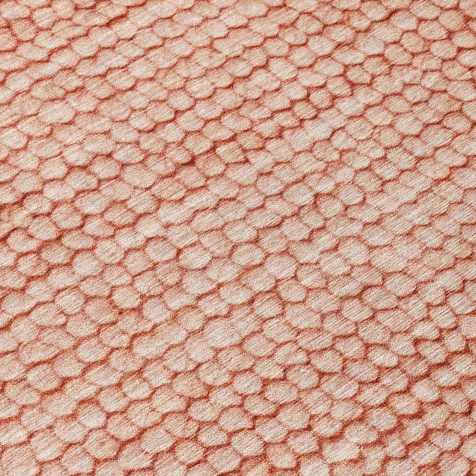 9' X 12' Orange And Salmon Striped Washable Indoor Outdoor Area Rug Homeroots Outdoor