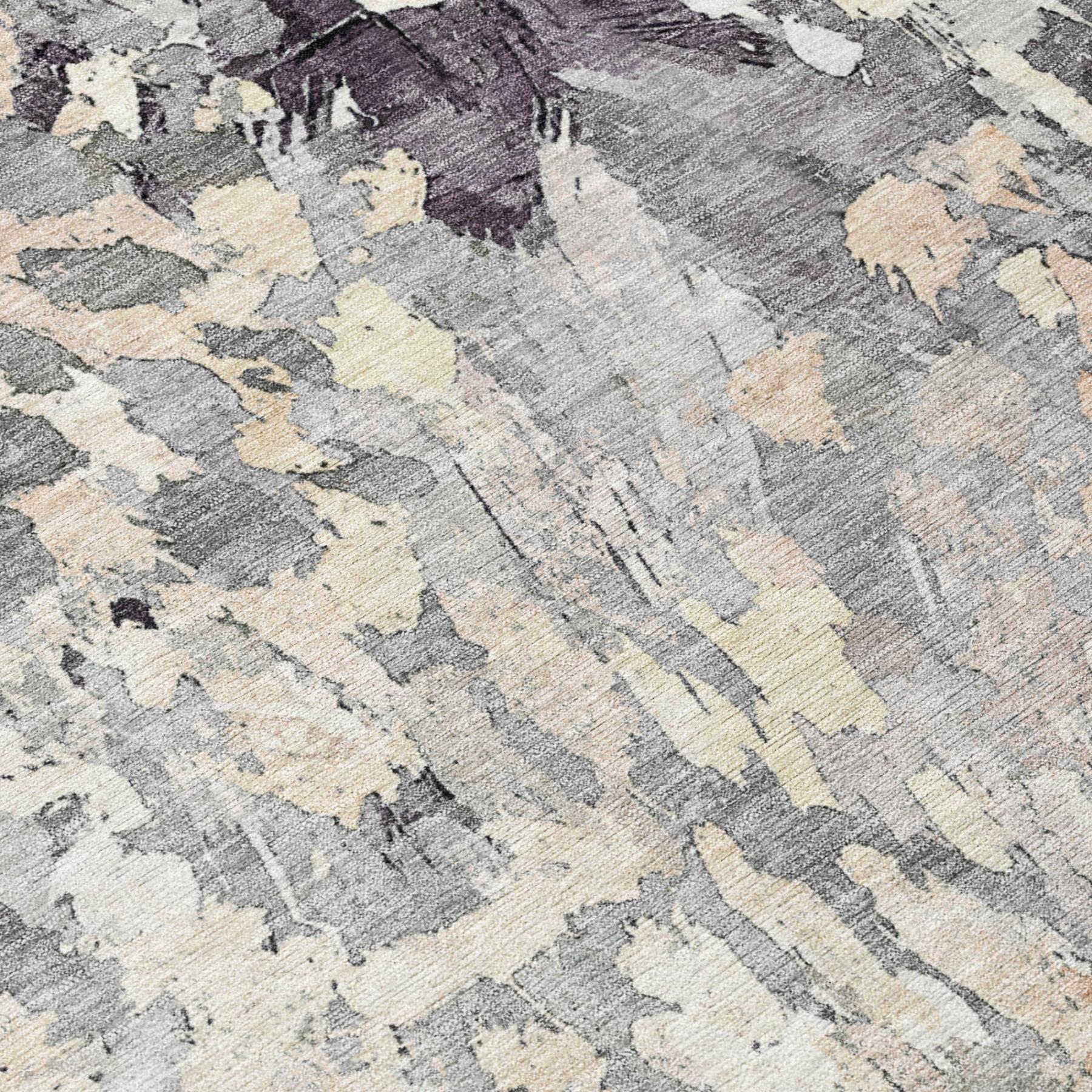 9' X 12' Pewter And Gray Abstract Washable Indoor Outdoor Area Rug Homeroots Outdoor