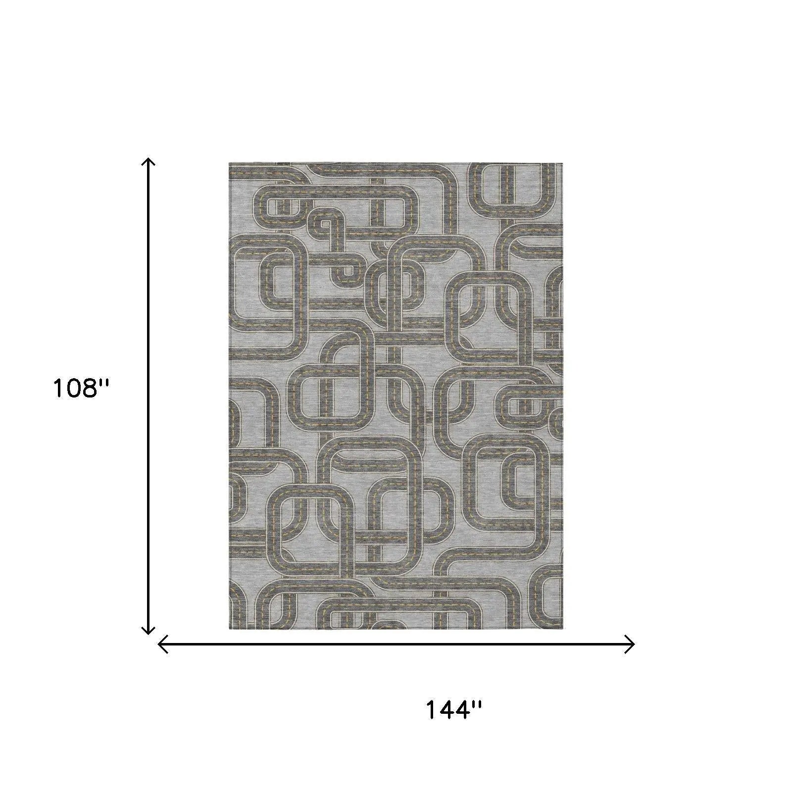 9' X 12' Pewter And Gray Geometric Washable Indoor Outdoor Area Rug Homeroots Outdoor