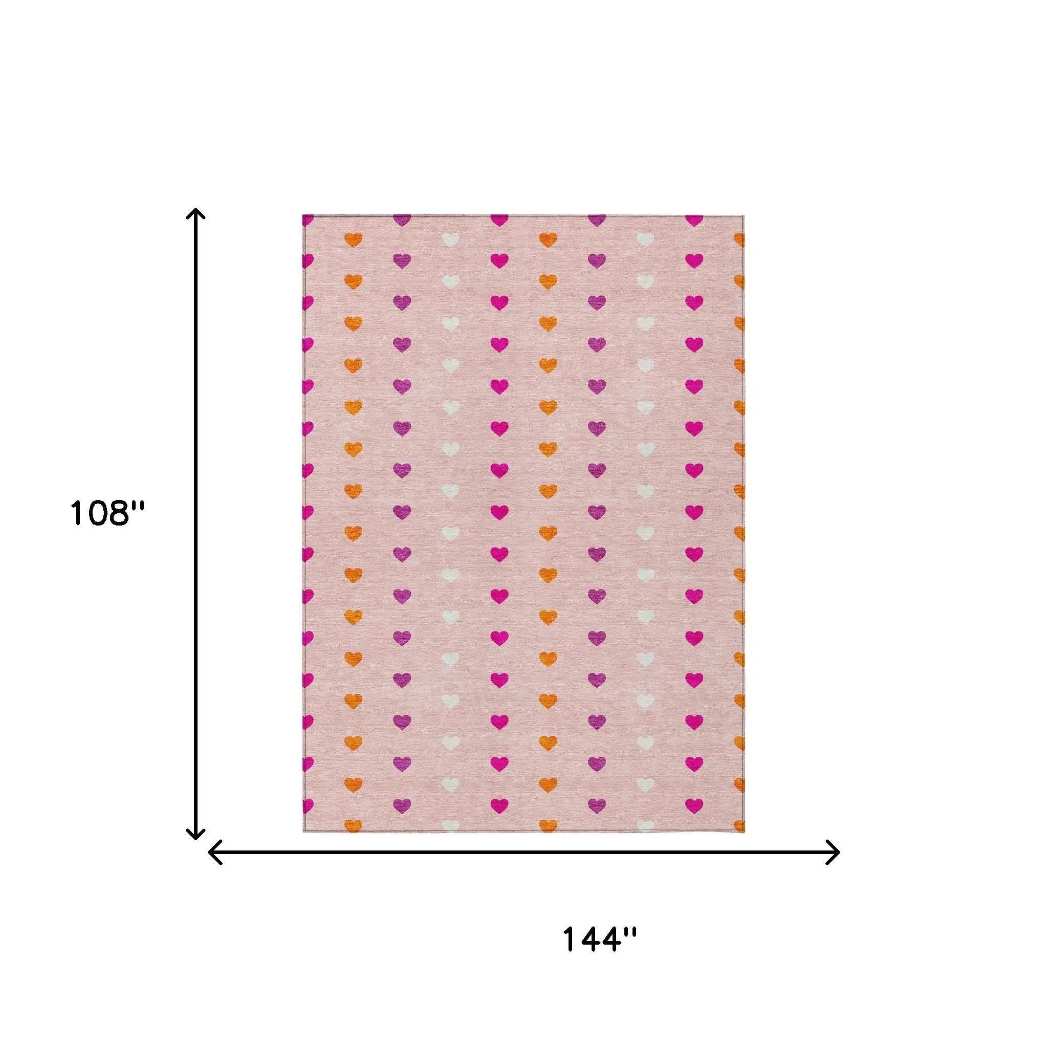 9' X 12' Pink And Ivory Geometric Washable Indoor Outdoor Area Rug Homeroots Outdoor