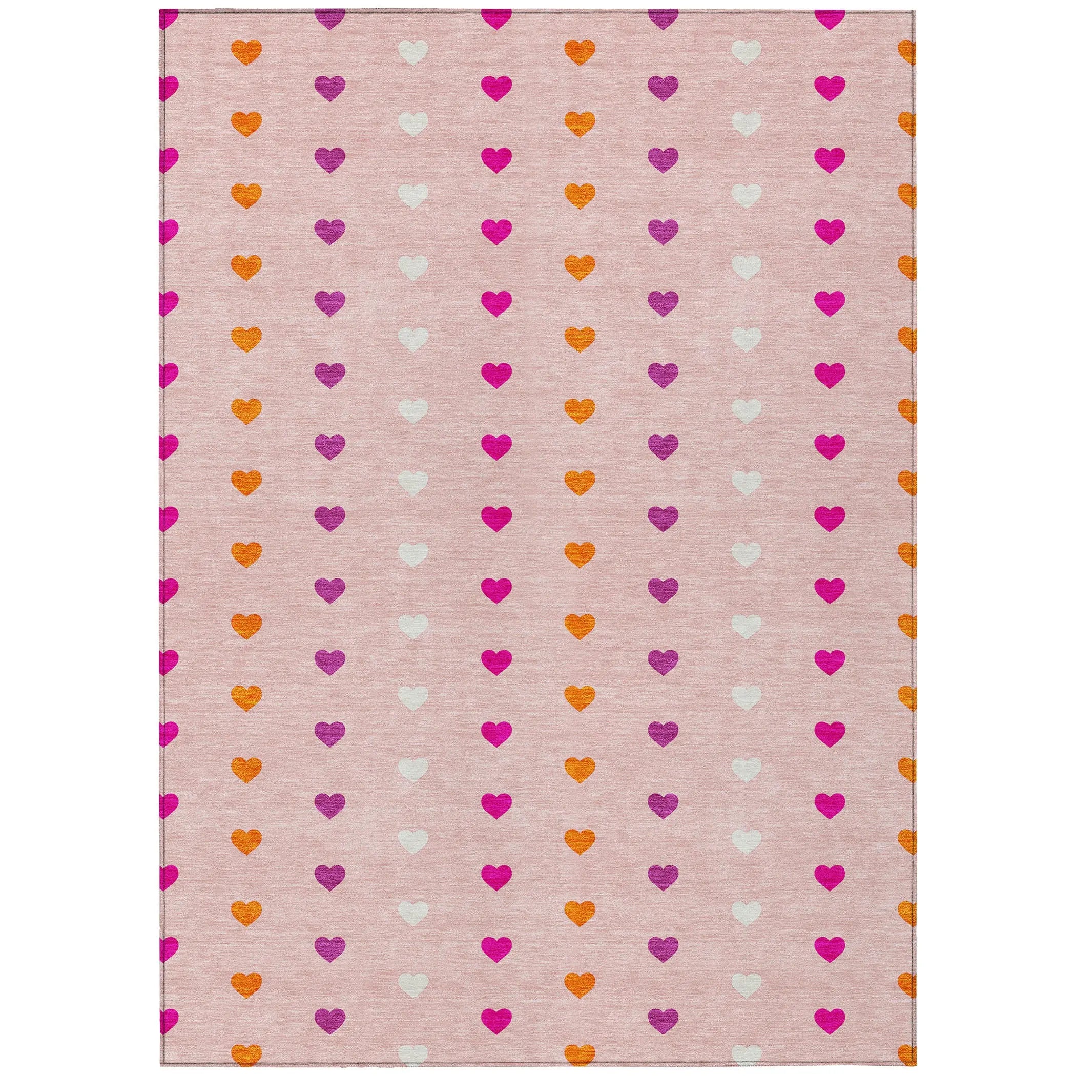 9' X 12' Pink And Ivory Geometric Washable Indoor Outdoor Area Rug Homeroots Outdoor