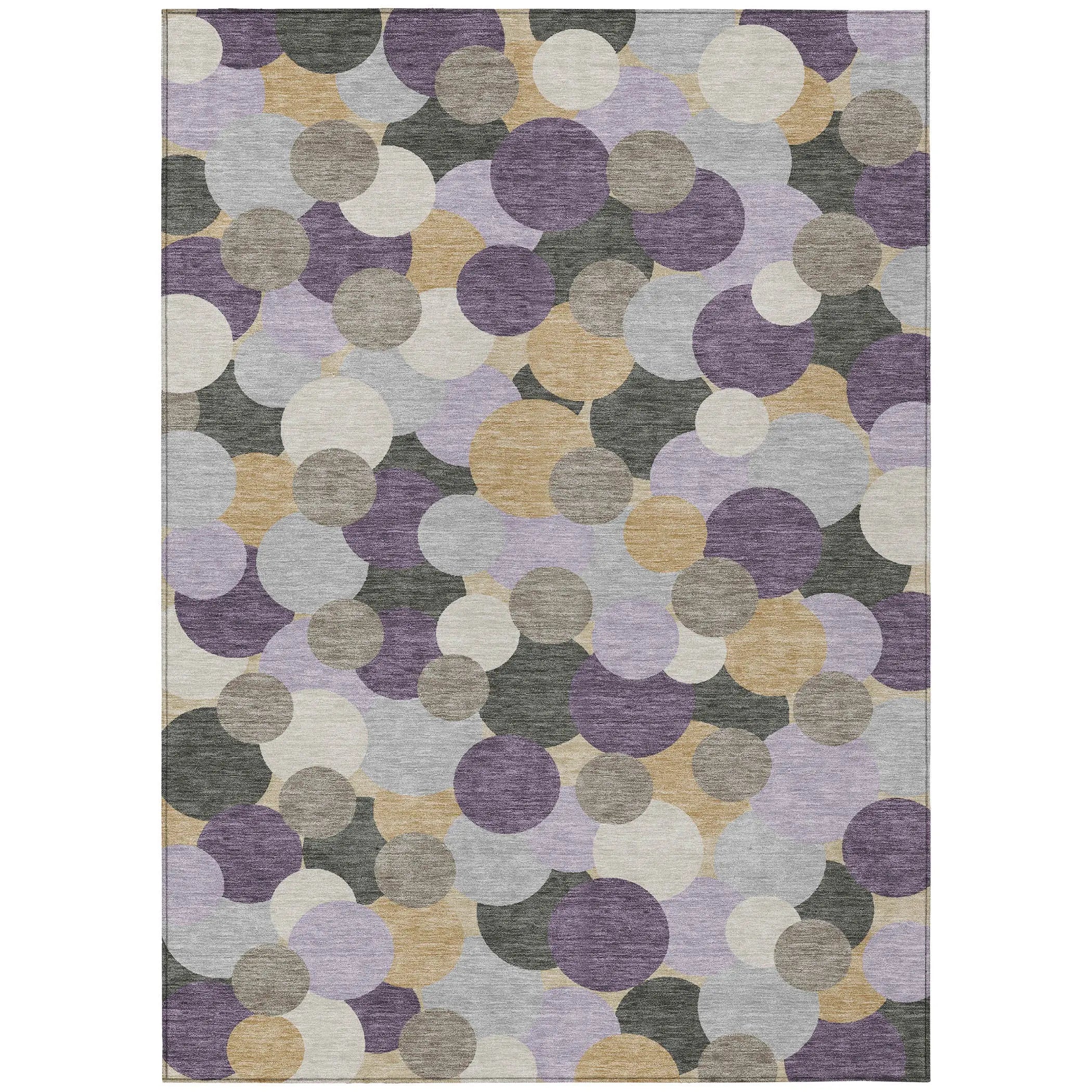 9' X 12' Plum And Lavender Geometric Washable Indoor Outdoor Area Rug Homeroots Outdoor