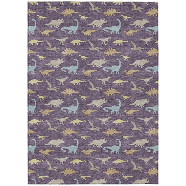9' X 12' Plum And Purple Geometric Washable Indoor Outdoor Area Rug Homeroots Outdoor