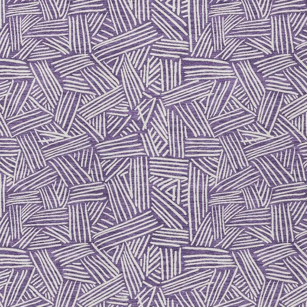 9' X 12' Purple And Beige Geometric Washable Indoor Outdoor Area Rug Homeroots Outdoor