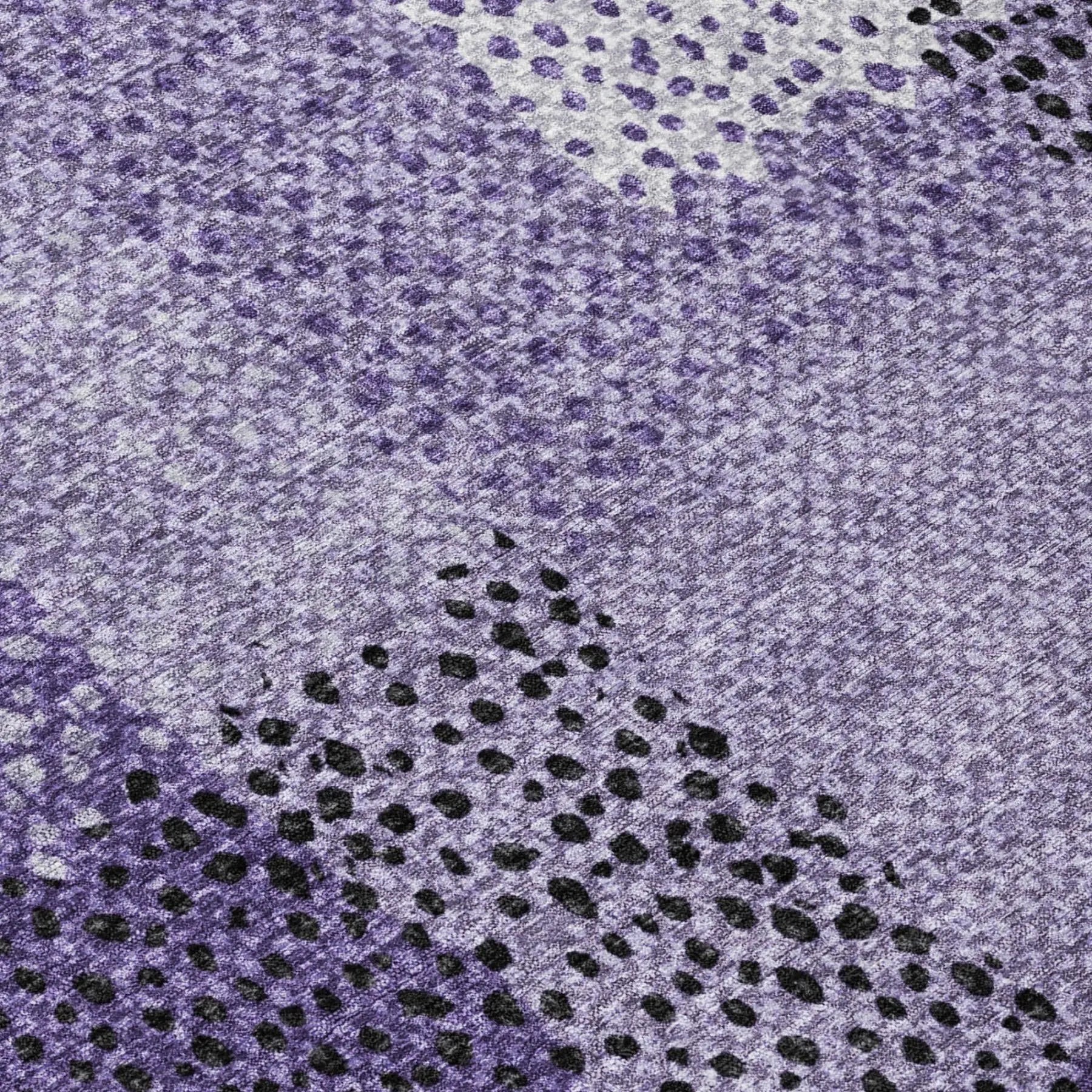 9' X 12' Purple And Lavender Abstract Washable Indoor Outdoor Area Rug Homeroots Outdoor
