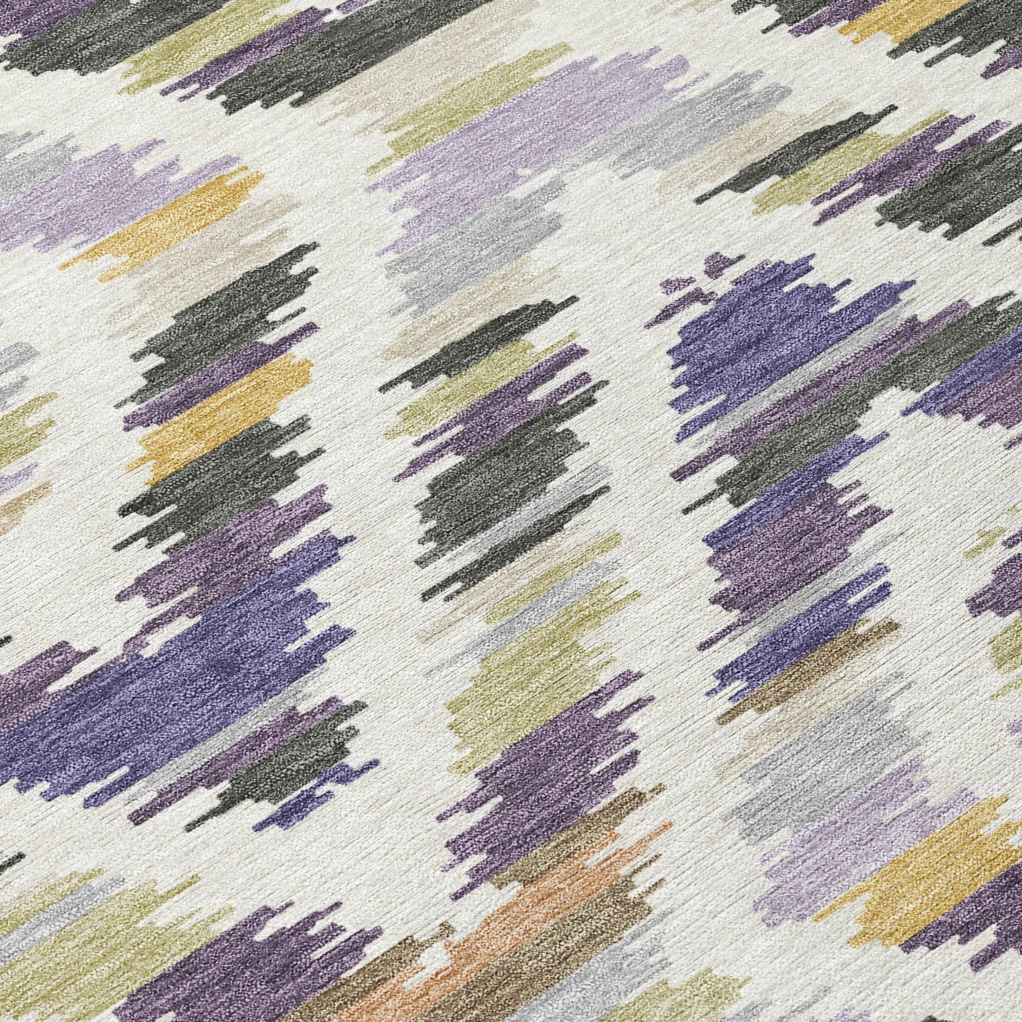 9' X 12' Purple And Lavender Tribal Washable Indoor Outdoor Area Rug Homeroots Outdoor